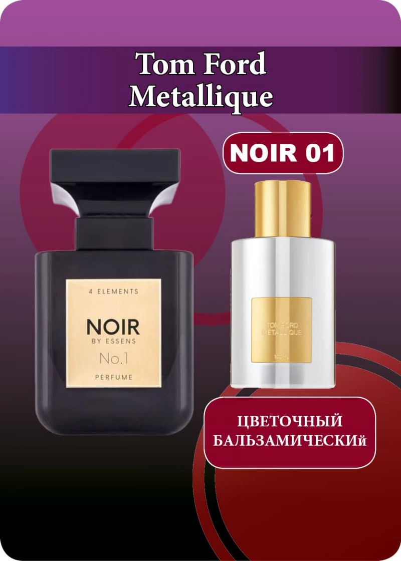 Духи Noir №01 &mdash; аналог Tom Ford Metallique